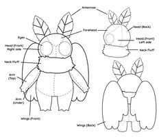 the anatomy of an animal's head and body, with all its parts labeled