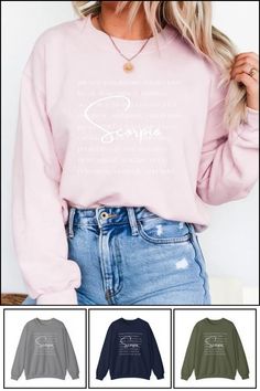 Here are a Scorpio Zodiac Sign Sweatshirt