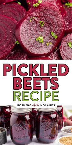 pickled beets recipe with text overlay