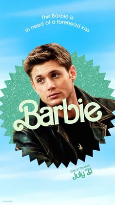 a poster for the movie barbie with a man's face and name on it