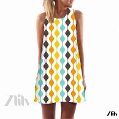 Elegant Digital Print Maxi Dress Retro Sleeveless Spring Party Dress, Retro Sleeveless Dress For Spring Party, Retro Multicolor Sleeveless Dress For Spring, Casual A-line Dress With Geometric Pattern, Casual Summer Dresses With Geometric Pattern, Summer A-line Dress With Retro Print, White Retro Sleeveless Spring Dress, Trendy Retro Print Spring Dresses, Trendy Spring Dresses With Retro Print