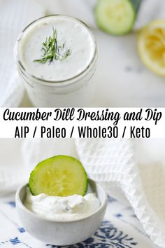 cucumber dill dressing and dip recipe