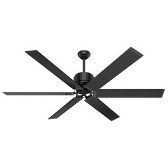 HFC-72 72 in. Indoor/Outdoor Matte Black Ceiling Fan with Wall Control - Super Arbor Matte Black Ceiling Fan, Matte Black Ceiling, Ceiling Fan Makeover, Ceiling Fan Size, Large Ceiling Fans, Industrial Ceiling Fan, Ceiling Fans Without Lights, Hunter Fans, Industrial Ceiling