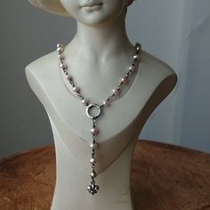 Vintage Handmade Pearl Necklace In 925 Sterling Silver. 11" Inches Long And 16" 1/2 Around The Neck. The Pearls Are Cream Pink Ish. I Cannot Fully Remove The Oxidized Sterling Silver Because It Will Damage The Pearls. Please See Photos. . All Items Are Photographed Before Shipping. Classic Sterling Silver Lariat Jewelry, Sterling Silver Single Strand Lariat Jewelry, Sterling Silver Pearl Necklace With Silver Clasp, Silver Sterling Silver Single Strand Necklaces, Pearl Necklace With Sterling Silver Clasp, Single Strand Sterling Silver Necklace In Silver, Sterling Silver Single Strand Jewelry For Anniversary, Adjustable Necklace With Sterling Silver Clasp For Anniversary, Adjustable Sterling Silver Clasp Necklace For Anniversary