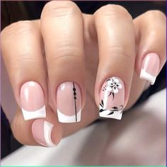 Nail Art Blanc, Nail Tape, Cute Spring Nails, Flower Nail Designs, White Nail Art, Glamorous Nails, Almond Nails Designs, Pearl Nails