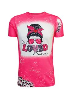 One Loved Mama Shirt - Shimmer Me Bleached Top, Kids Tank Tops, Hat Patches, Mothers Day T Shirts, Tank Top Dress, Matching Accessories, Trendy Tee, Mama Shirt, Kids Tops