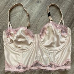 Reposhing This Item Party Pink Bra With Lace Trim, Pink Coquette Underwire Bra, Feminine Pink Bra With Lined Body, Pink Partially Lined Feminine Bra, Feminine Pink Partially Lined Bra, Pink Partially Lined Lace Bra, Feminine Pink Lined Bra, Partially Lined Pink Bra For Spring, Victoria Secret