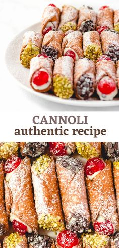 Authentic Cannoli Recipe Simple Italian Desserts, Canolis Recipe, Traditional Italian Desserts, Homemade Cannoli, Best Italian Food