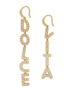 Ajoa by Nadri Pave Dolce Vita Linear Drop Earrings in 18K Gold Plated Gold Plated Jewelry, Jewelry Plate, Jewelry Accessories, 18k Gold, Gold Plate, In Store, Buy Online, Plating, Drop Earrings