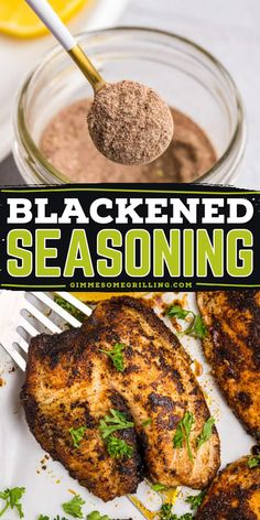 Looking for a delicious and easy way to spice up your meals? Try this homemade blackened seasoning recipe that is perfect for adding a bold and flavorful kick to meats, seafood, and vegetables. Blackened Spice Recipe, Seafood Seasoning Recipe, Blackened Chicken Seasoning, Bbq Seafood, Homemade Rubs, Blackened Seasoning