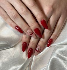 Gorgeous Red Nail Ideas | Fall Winter Nail Ideas | Cherry Red Nail Inspo #rednails #nailinspo