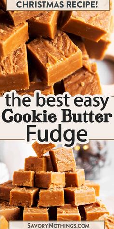 the best easy cookie butter fudge recipe for christmas or new year's eve