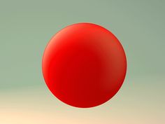 a red ball is floating in the air