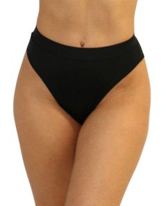 Black Cheeky High-Cut Bottoms | Rave Wonderland Trendy Seamless Bottoms, Basic Seamless Fitted Bottoms, Trendy High Stretch Seamless Bottoms, Trendy Seamless Black Bottoms, Trendy Fitted Seamless Bottoms, Casual Seamless Bottoms For Night Out, Seamless High Stretch Bottoms For Night Out, Casual Solid Swimwear For Night Out, Casual Fitted Smoothing Bottoms