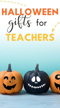 Halloween pumpkins Halloween Teacher Gifts Ideas, Halloween Gifts For Teachers, Daycare Teacher Gifts, Halloween Poems, Small Thank You Gift, Halloween Wine, New Teacher Gifts