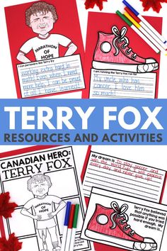 the book cover for henry fox's resources and activities is shown in front of red maple leaves