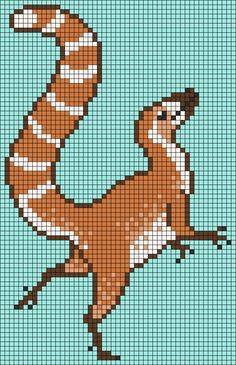 a cross stitch pattern with an image of a running horse on it's back