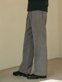 Editor's Notes These slacks feature napped material, semi-bootcut silhouette, pintuck details. It can be styled in various ways.- Warm napped material- Semi-bootcut silhouette - Semi-wide fit- Pintuck details- Casual mood- Side pockets and back welt pocketsMeasurements(in.)S / M / L- Length: 40.75 in. / 41.14 in. / 41.54 in.- Waist: 15.75 in. / 16.54 in. / 17.32 in.- Thigh: 13.78 in. / 14.17 in. / 14.57 in.- Rise: 11.42 in. / 11.81 in. / 12.20 in.- Hem: 10.83 in. / 11.02 in. / 11.22 in Summer Men’s Fashion, Plus Size Mens Fashion, Men Business Casual, Guys Fashion Casual, Minimalist Streetwear, Mens Fashion Casual Winter, Classy Outfits Men, Men Street Fashion, Mens Trendy Outfits