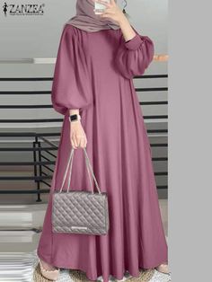 Elegant Women Muslim Abaya Robe ZANZEA Ramadan Sundress Autumn Maxi Dresses Fashion Long Lantern Women Maxi Dresses, Muslim Abaya, Maxi Vestidos, Fall Maxi, Maxi Dresses Fall, Dress Women Elegant, Muslim Fashion Dress, Maxi Robes, Maxi Dresses Casual