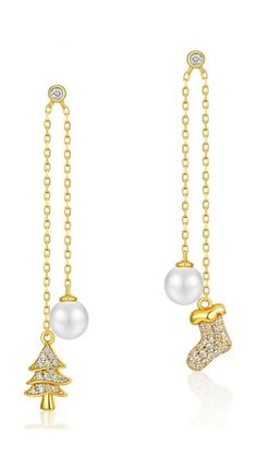 Add a festive touch to your holiday look with our Asymmetric Christmas Tree Sock Pearl Christmas Earrings! 🎄✨ These whimsical earrings feature a charming Christmas tree and sock design, adorned with elegant pearls. Perfect for holiday parties or as a unique gift, these earrings will make your holiday season extra special. Celebrate in style and spread the holiday cheer! Click to shop now!   #ChristmasJewelry #FestiveEarrings #HolidayStyle #PearlEarrings #UniqueGifts Pearl Christmas, Whimsical Earrings, Sock Design, Charming Christmas, Christmas Vacation, Pearl Types, Christmas Earrings, Earring Sale, Designer Socks