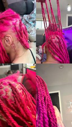 #pinklocs #locs Pink Locs, Red Wigs, Locs Hairstyles, Protective Styles, Hair Colors, Locs, Hair Inspiration, Hot Pink, Black Women