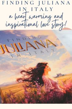 a book cover with the title finding julia in italy, and an image of a woman sitting