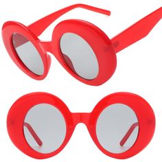 Description: These Round Oversize Sunglasses For Women Feature A Bold And Stylish Design. The Large, Round Lenses Provide Ample Coverage And Protection From The Sun's Harmful Rays, While The Oversize Frame Adds A Touch Of Fashion-Forward Flair. The Sunglasses Are Designed To Fit Comfortably On Most Face Shapes And Sizes. The Frames Are Made Of Durable Materials That Will Hold Up To Daily Wear And Tear. These Sunglasses Are Perfect For Those Who Want To Make A Statement And Stand Out In A Crowd. Retro Red Sunglasses For Summer, Red Retro Sunglasses For Summer, Red Plastic Sunglasses For Summer, Red Retro Sunglasses For The Beach, Retro Red Sunglasses For Beach, Red Retro Sunglasses For Beach, Fun Red Sunglasses For The Beach, Marc Jacobs Glasses, Novelty Sunglasses