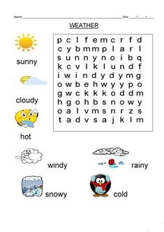 a word search is shown in the form of an image with words and pictures on it