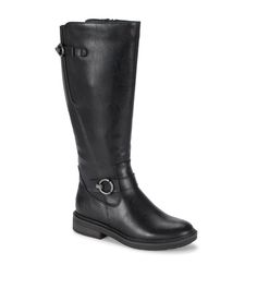 Aphrodite - Black - Hero Wide Calf Knee High Boots, Knee High Riding Boots, Wide Width Sandals, Toe Loop Sandals, Cold Weather Boots, Tall Riding Boots, Black Boots Tall, Tall Boot, Wide Calf Boots