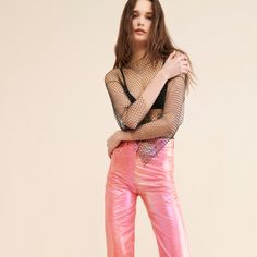 Twiggy Metallic Pants | Nuuly Rent Bold Fall Bottoms, Pink Fitted Wide Leg Pants For Evening, Glamorous Wide Leg Pants For Spring, Bold High-waisted Pants, Bold High-waisted Pants For Spring, Glamorous Stretch Pants For Spring, Glamorous Fitted Wide Leg Pants For Summer, Bold Fitted Summer Pants, Spring Party Wide Leg Pants Fitted