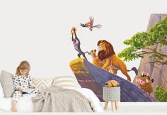 Tle Lion King wall sticker for kids safari animals wall decal murals wallpaper for bedroom removable Simba wall art living room decor size : height 66" width 74" I will take 1 to 3 business days to prepare your decal Kindly leave a contact number for shipping purposes. - Good quality vinyl which is the matte finished surface - The decal is self-adhesive - For newly painted walls, please remember to leave them for at least 6 to 8 weeks to let the paints completely dry - It's removable but not reu Safari Animal Wall Decals, Disney Wall Decals, Wallpaper For Bedroom, Disney Decals, Murals Wallpaper, Animal Wall Decals, Disney Wall, Kids' Playroom, Cartoon Wall