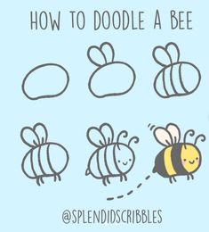 how to doodle a bee