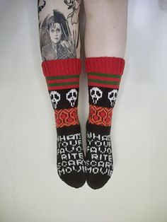 Scary Movie Socks pattern by Maria Sampo-Janhu Socks Pattern, Scary Movie, Sock Patterns, Scary Movies, Horror Movie, Knit Socks, Knitting Socks, Horror Movies, Knit Crochet