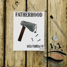 a fathers day card with an image of a hammer and eyeliners on it