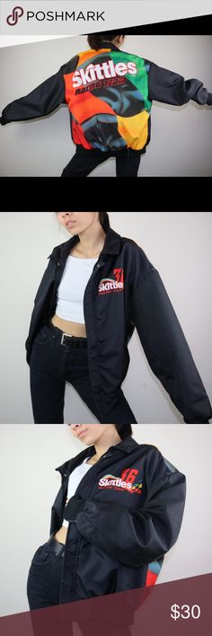 Spotted while shopping on Poshmark: Skittles Racing Team Jacket! #poshmark #fashion #shopping #style #Other Team Jackets, Y2k Outfits, Racing Team, Motorcycle Jacket, Mars, Mens Jackets, Bomber Jacket