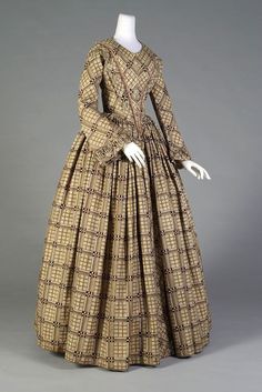 1840s Winter Dress, Governess Dress, 1840s Day Dress, 1849 Fashion, 1840 Dress, 1840s Dress, 1830s Dress, 1840s Fashion