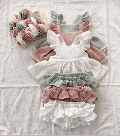 Kids Ruffle Dress, Baby Mode, Criss Cross Dress, Pieces Of Clothing, Vintage Baby Girl, Mini Me