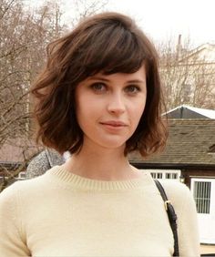 Wavy Bob, Bob Haircut With Bangs, Trending Hairstyles, Short Hair With Bangs, Shoulder Length Hair, Short Bob Hairstyles