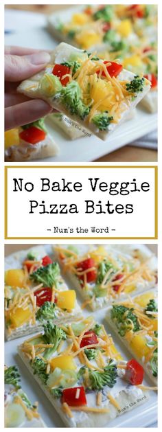 no bake veggie pizza bites recipe