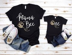 Bee First Birthday Shirt  Bumblee Birthday  Bee Day Shirt  | Etsy Black Shirt For Birthday And Mother's Day, Black Short Sleeve Top For First Birthday, Bee First Birthday, Kids Party Inspiration, Matching Birthday Shirts, Bee Shirt, First Birthday Shirt, Bee Day, Family Birthday Shirts