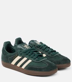 Samba OG leather sneakers Forest Green Sneakers, Adidas Shoes Women Samba, Shoes For Women 2024, Womens Sambas, Colorful Sambas, Cute Green Shoes, Fall 2024 Shoes, Green Samba Outfit, Fall Shoes 2024