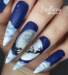 45+ Best Winter Nail Designs to Stay Stylish in | Winter Nail 2023 trends Holiday Nails Diy, Nail Polish Art Designs, January Nail Designs, Nail Art Courses, Nail Art Noel, Secret Nails, Art Deco Nails, January Nails, Gel Nail Art Designs