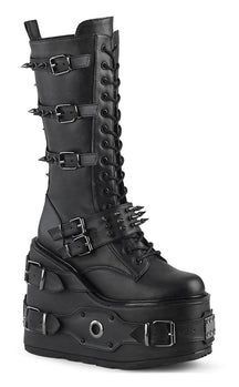 Stile Punk Rock, Knee High Platform Boots, Attitude Clothing, Vegan Leather Boots