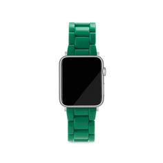 NEW DESIGN FITS ALL APPLE WATCH BANDS There’s a reason why our Apple Watch Band is beloved by celebrities and fashion editors worldwide. The iconic Italian acetate finish combined with stainless steel and hypoallergenic hardware make this piece both trendy and sustainable. Match any style or season by combining our array of best-selling colors and hardware options offered in silver, black, and rose gold. Add a classic and long lasting piece to your everyday wear with our Apple Watch Band. What's Fitbit Bands, Apple Watch Sizes, All Band, Apple Watch Models, 38mm Apple Watch Band, Rose Gold Hardware, Green Rose, Black Hardware, Apple Watch Band