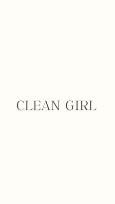 the clean girl logo on a white background