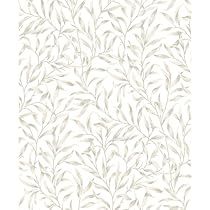 a white wallpaper with leaves on it