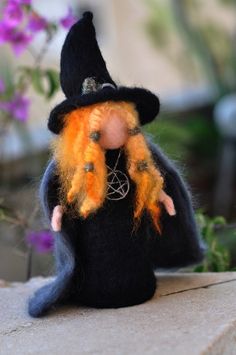 Needle Felted Waldorf Witch Kitchen Witch Witch Art Witch Etsy in