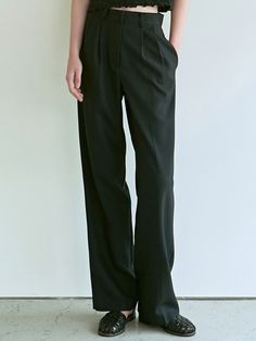 Editor's notesThere's nothing quite as classic as tailored pants when it comes to workwear and the pintuck style in neutral embodies the look. - High rise- Pintuck detail- Wide fit- Tapered - Angled side pockets- Back welt pockets- Belt loopsMeasurements(in.)- Size: S, M- Waist: 12.60in / 13.39in- Thigh: 11.81in / 12.60in- Hip: 21.65in / 22.44in- Crotch: 14.57in / 14.96in- Hem: 9.45in / 9.84in- Length: 41.54in / in- Model Info: 5' 7 / Bust: 15.75in / Waist: 23.6in / Hip: Office Lady Straight Leg Dress Pants For Workwear, Office Lady High-waisted Dress Pants For Workwear, High-waisted Dress Pants For Office, High-waisted Dress Pants For Work, Office Lady High-waisted Pants For Workwear, Workwear Wide Leg Pants With Pressed Crease, Office Lady Wide Leg Dress Pants For Work, Tailored Bottoms For Business Casual, Tailored Bottoms For Business Casual Office Lady