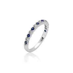 Bassali Sapphire & Diamond Stackable Band Instagram Ring, Sapphire Band, White Gold Sapphire, Stackable Bands, Ring Shapes, Dramatic Look, Heart Wedding, Sapphire Diamond, Ring Bracelet