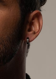 Elevate your style with our Black Plating Men's Hoop Earrings. These blacken hoop earrings are designed for men who appreciate bold and sophisticated accessories. The sleek black huggie earrings offer a stylish and contemporary look, perfect for any occasion. Lightweight and comfortable, these hoops are ideal for daily wear or adding an edge to your party outfit. Stand out with these fashionable and versatile earrings that showcase your unique sense of style. - Made to order - Materials: Stainless Steel - Color: Black Plating - SKU: MME3 Please note, the listing is for one ring. Any images featuring multiple rings are for illustrative purposes only. Please contact us with any questions or concerns. We will always do our very best to leave you a happy customer. All inquiries will receive a Black Men Earrings, Hoop Earrings For Men, Men's Piercings, Men's Earrings, Multiple Rings, Mens Earrings Hoop, Earrings For Men, Men Earrings, Huggie Earrings